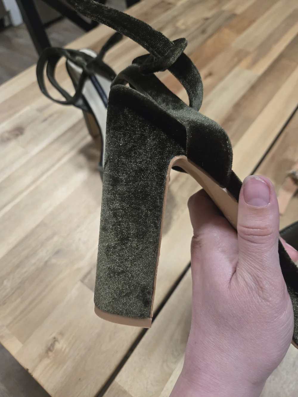 French Connection  Velvet Platform Block Heel Sandals
